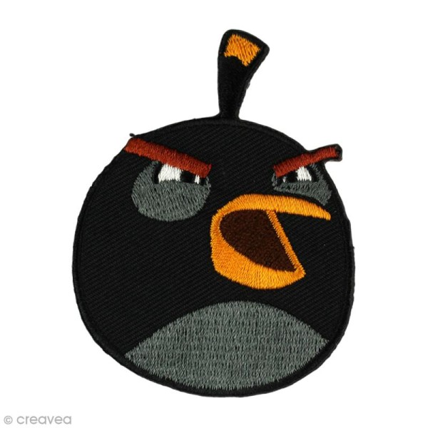 Ecusson brodé thermocollant - Angry birds - Bomb - Photo n°1