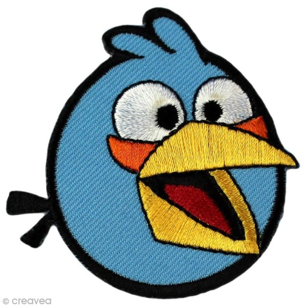 Ecusson brodé thermocollant - Angry birds - Jay Jake Jim - Photo n°1