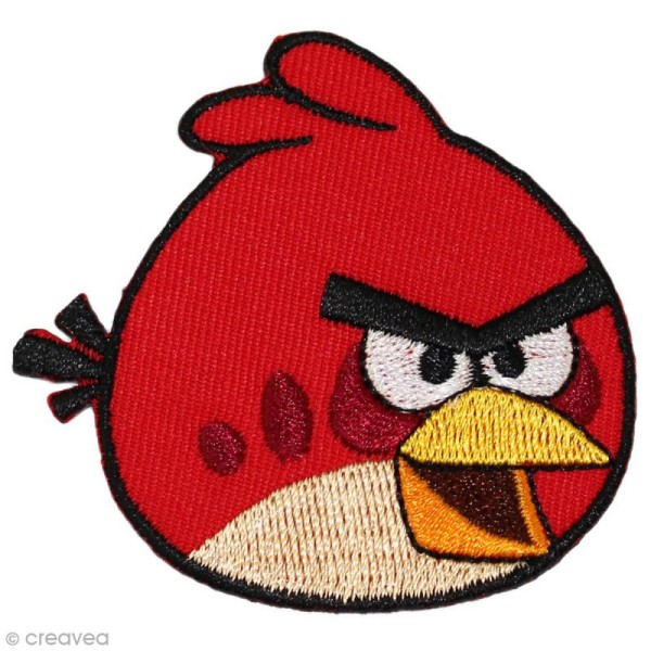Ecusson brodé thermocollant - Angry birds - Red - Photo n°1