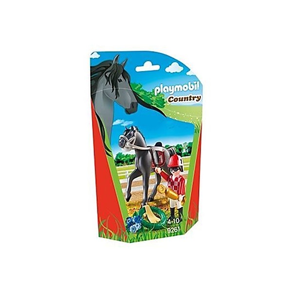 Playmobil Country 9261 Jockey avec cheval de course - Photo n°1