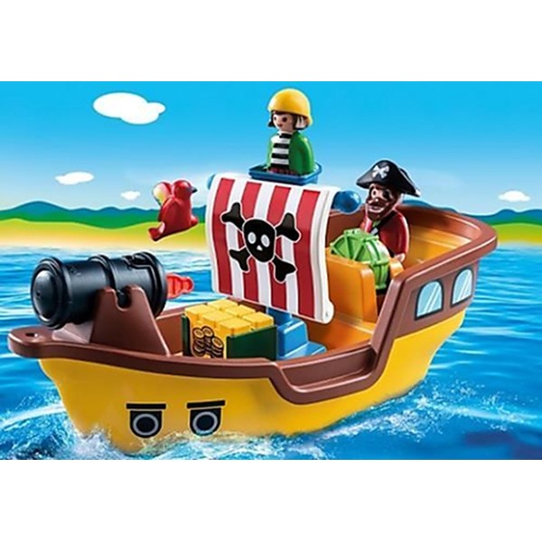 Playmobil 1.2.3 9118 Bâteau de pirates - Photo n°1