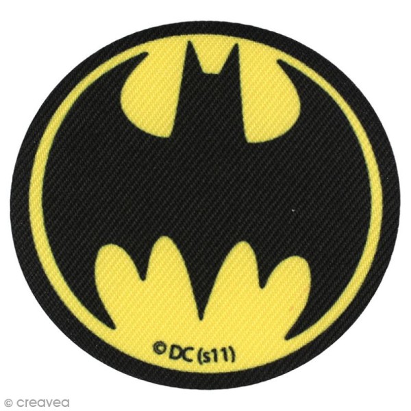 Ecusson imprimé thermocollant - Batman - Logo Batman - Photo n°1