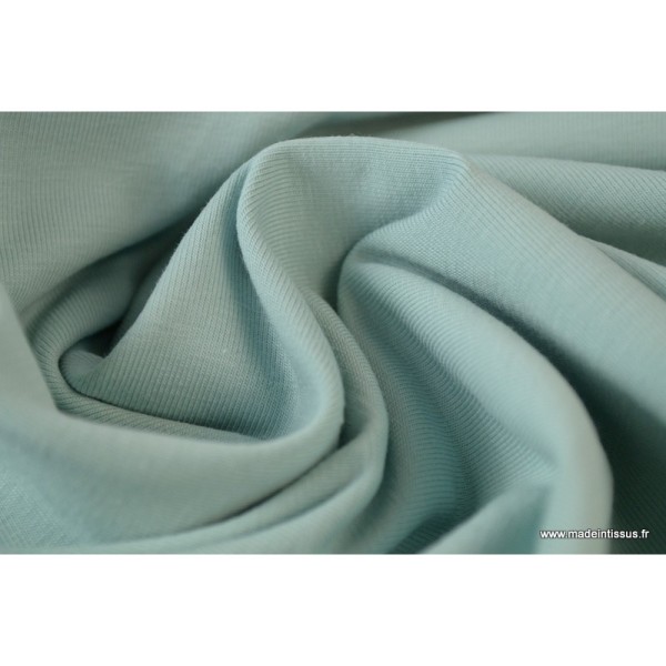 tissu JERSEY coton élasthanne uni celadon - Photo n°4