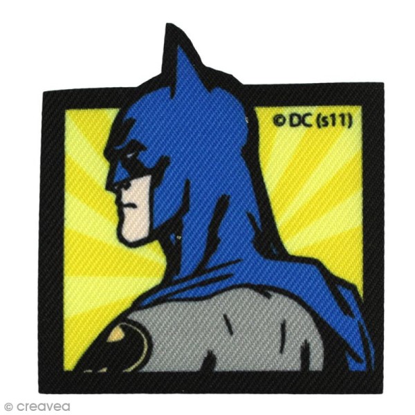 Ecusson imprimé thermocollant - Batman - Batman de profil - Photo n°1