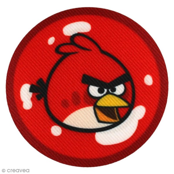 Ecusson imprimé thermocollant - Angry birds - Red - Photo n°1