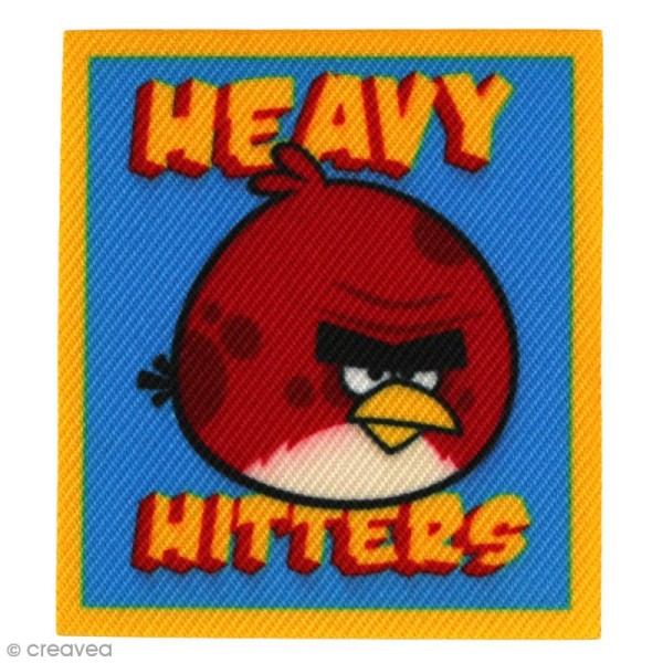 Ecusson imprimé thermocollant - Angry birds - Térence heavy hitters - Photo n°1