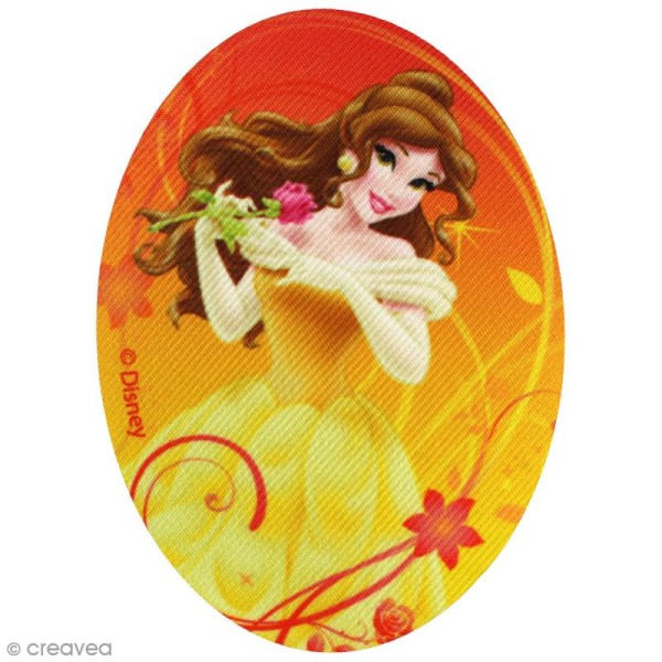 Ecusson imprimé thermocollant - Princesses Disney - Belle - Photo n°1