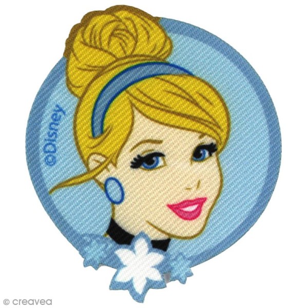 Ecusson imprimé thermocollant - Princesses Disney - Cendrillon profil - Photo n°1