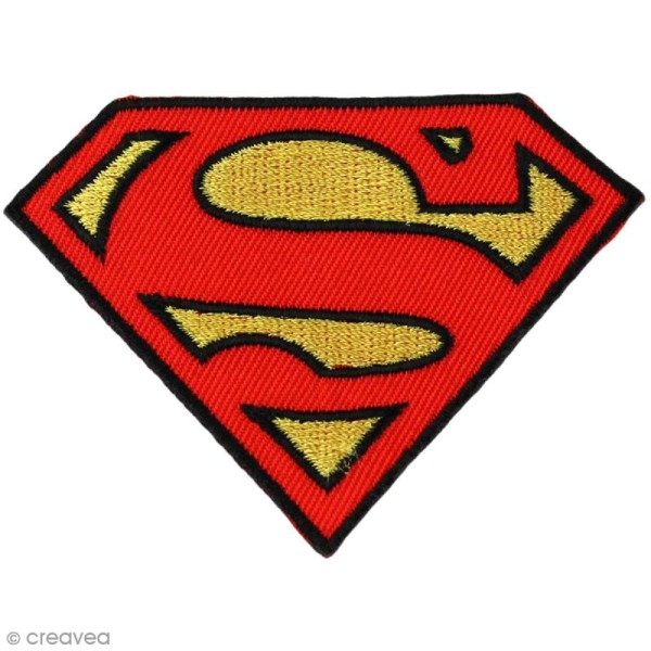 Ecusson brodé thermocollant - Superman - Logo Superman - Photo n°1