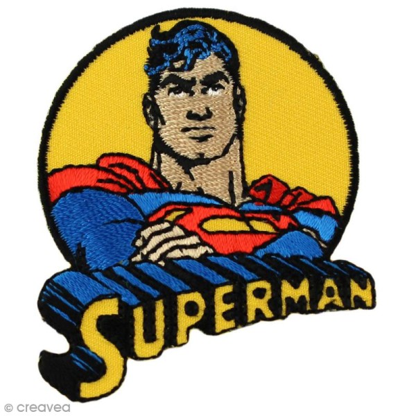Ecusson brodé thermocollant - Superman - Superman portrait - Photo n°1