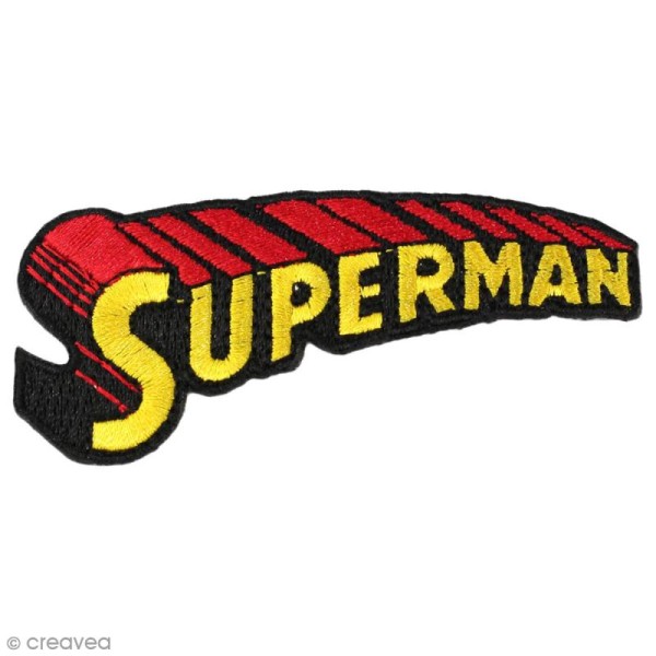 Ecusson brodé thermocollant - Superman - Logo Superman 3D - Photo n°1