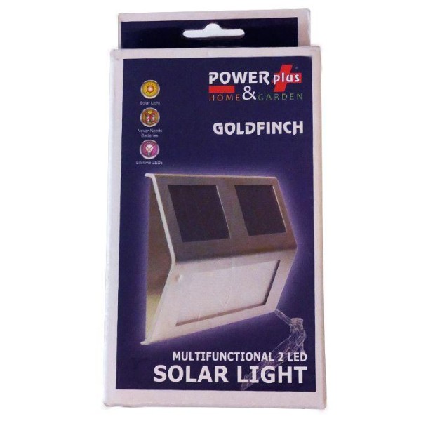 Lampe solaire multifonctionnelle 2 LED Goldfinch - Photo n°1