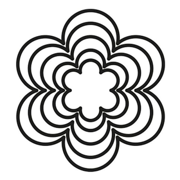 5 matrices de découpe universelles - Fleur - Photo n°1