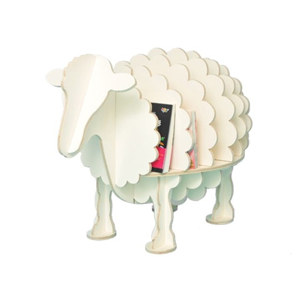 Etagère Mouton en bois - Blanc - Photo n°1