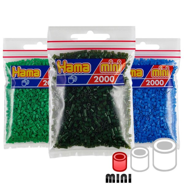 Perles Hama Mini - 2,5 mm - Plusieurs coloris disponibles - 2000 pcs - Photo n°1