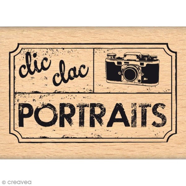Tampon Caractères authentiques - Etiquette portraits - 5 x 7 cm - Photo n°1