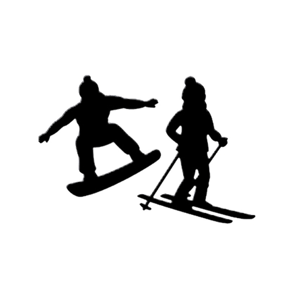 Dies skieur et snowboarder - Photo n°1