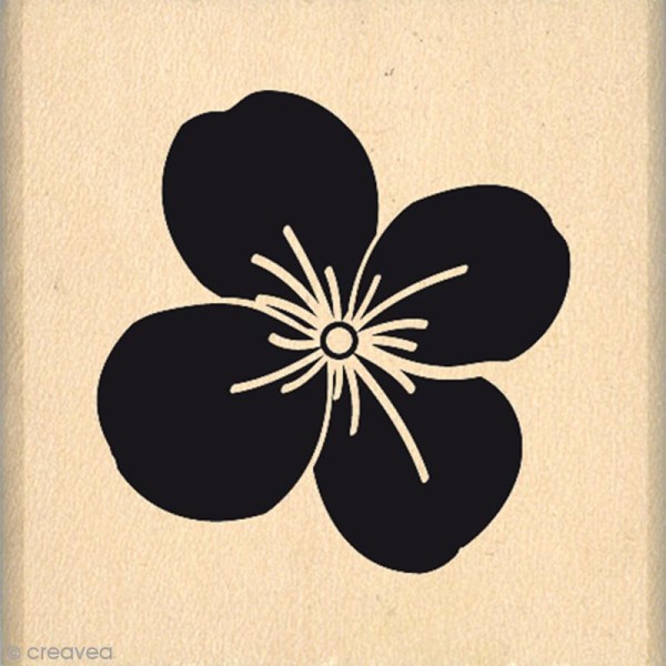 Tampon Souvenirs en images - Petite fleur de mai - 4 x 4 cm - Photo n°1