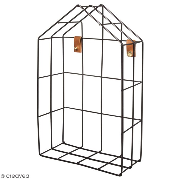 Accessoire pegboard - Etagère maison en métal Noir - 16 x 25 x 7 cm - Photo n°1