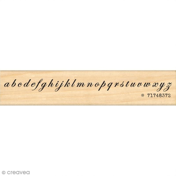 Tampon Vintage memories - Alphabet calligraphié - 3 x 15 cm - Photo n°1