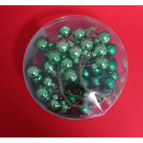 Petite boules de Noël de couleurs verte - Photo n°1