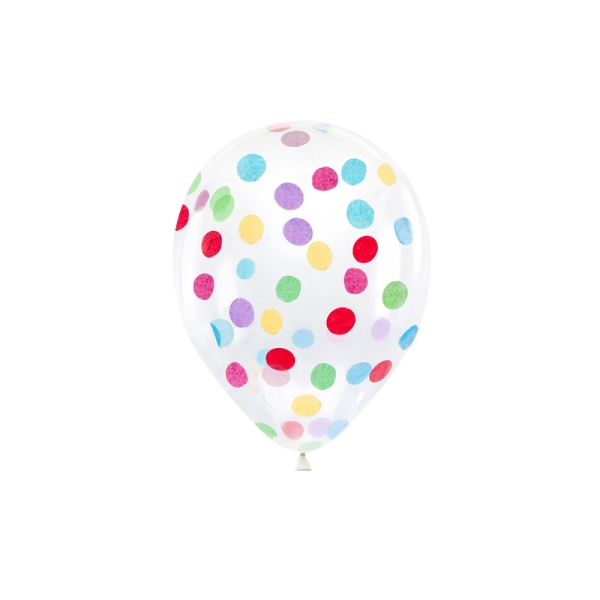 Ballons confettis multicolore - x6 - Photo n°1