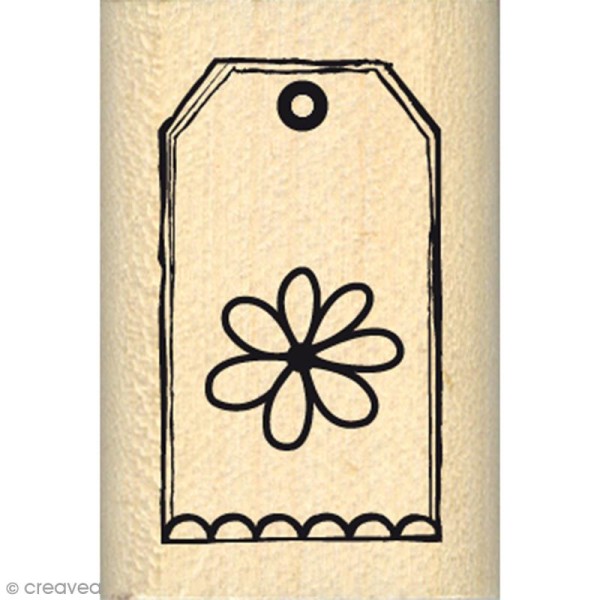 Tampon Vent de fleurs - Mini tag fleur - 2 x 3 cm - Photo n°1