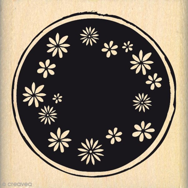 Tampon Vent de fleurs - Ronde de fleurs - 5 x 5 cm - Photo n°1