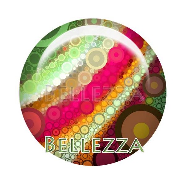 Cabochons en résine 25 mm, bulles, sphèren pois, multicolore - Photo n°1