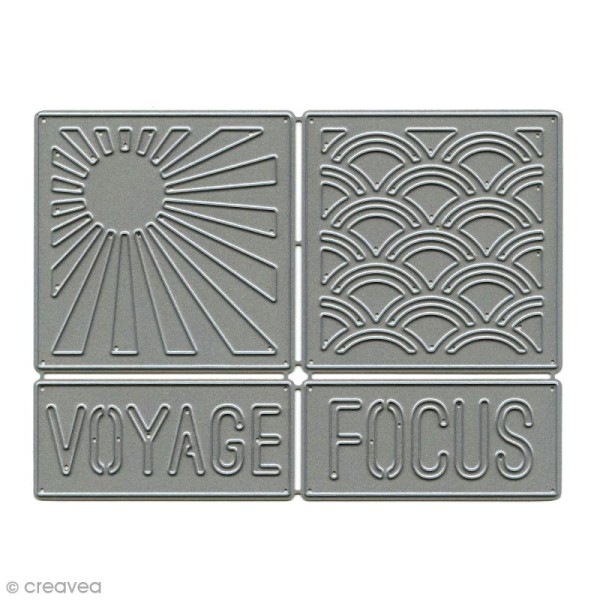 Die Florilèges Design - Les quatros - Blocs voyage focus - 4 pcs - Photo n°1