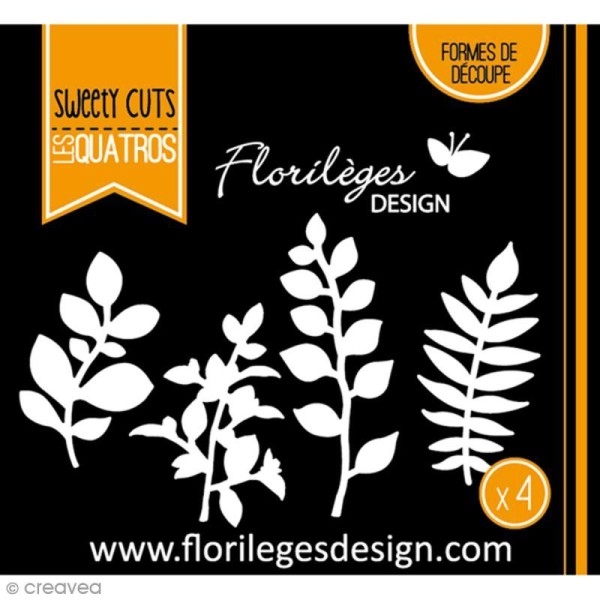 Die Florilèges Design - Les quatros - Quatre feuillages - 4 pcs - Photo n°3