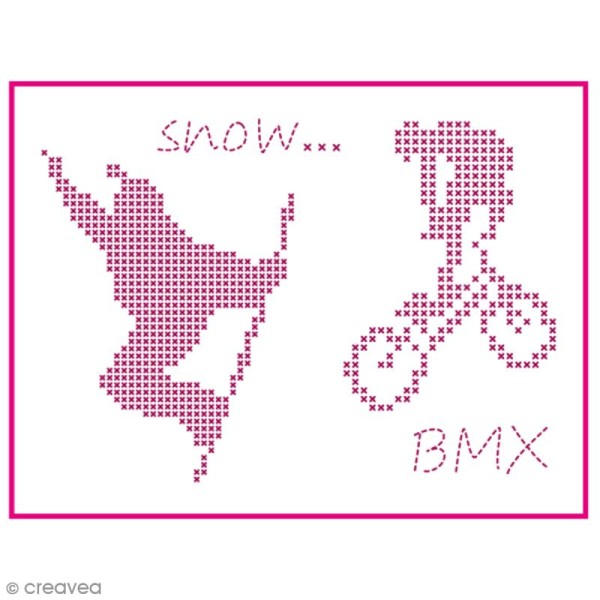 Feuille magique broderie Custom By Me - Sport - BMX & Snow - A4 - Photo n°1