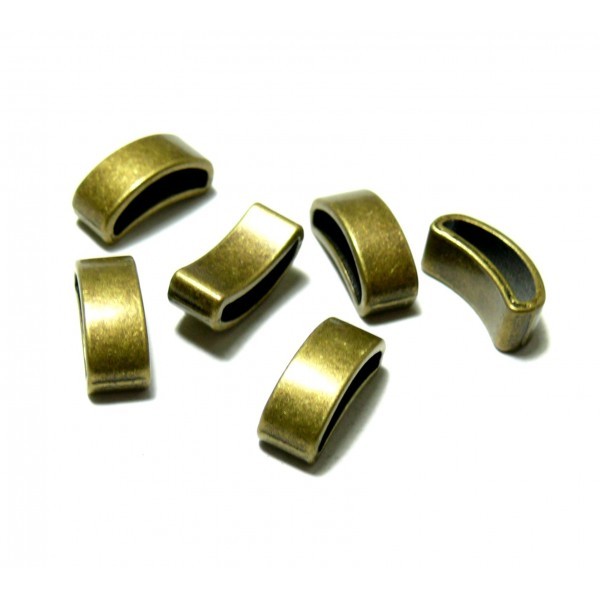 H116403 PAX 40 passants Slides métal couleur Bronze pour cordons lanieres - Photo n°1
