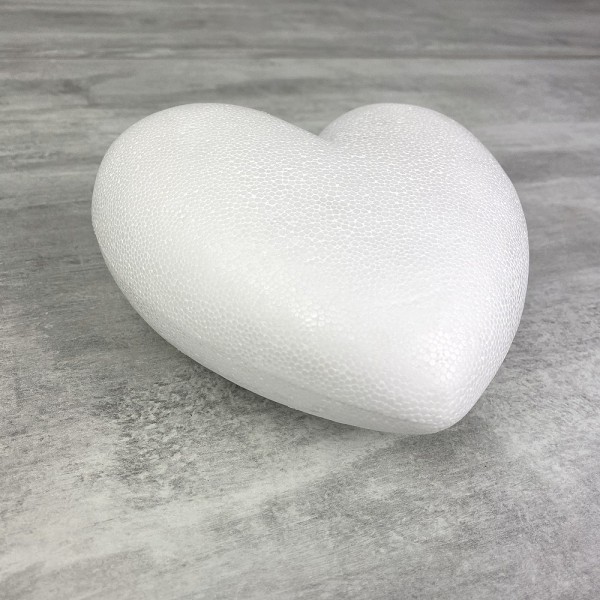 Coeur 3D bombé en polystyrène, dim. 15 cm, épais. 6,5 cm, densité supérieure - Photo n°2