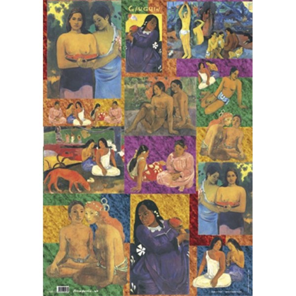 Papier de découpage Art Paul Gauguin Tahitiennes DFG213 50x70 cm - Photo n°1
