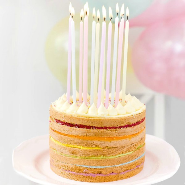 Bougies anniversaire géantes pastel - Photo n°1