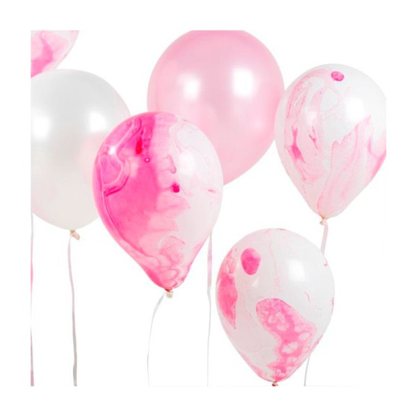 Ballons rose marbré - Photo n°1