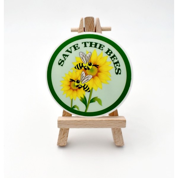 2 Stickers abeilles, autocollants en vinyl Save the bees - Photo n°1