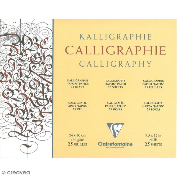 Bloc calligraphie Clairefontaine 24 x 30 cm - 130 gr - 25 feuilles - Photo n°1