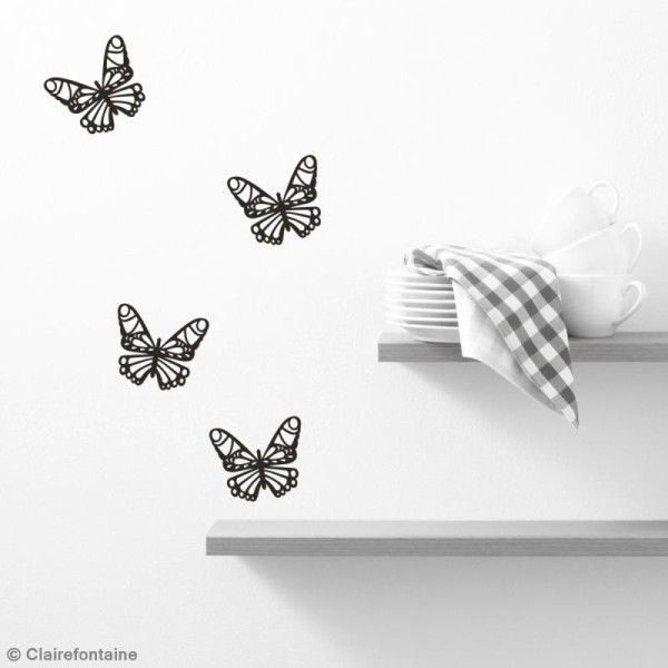 Découpe en papier Shadow paper - Papillon noir - 8 formes - Photo n°2