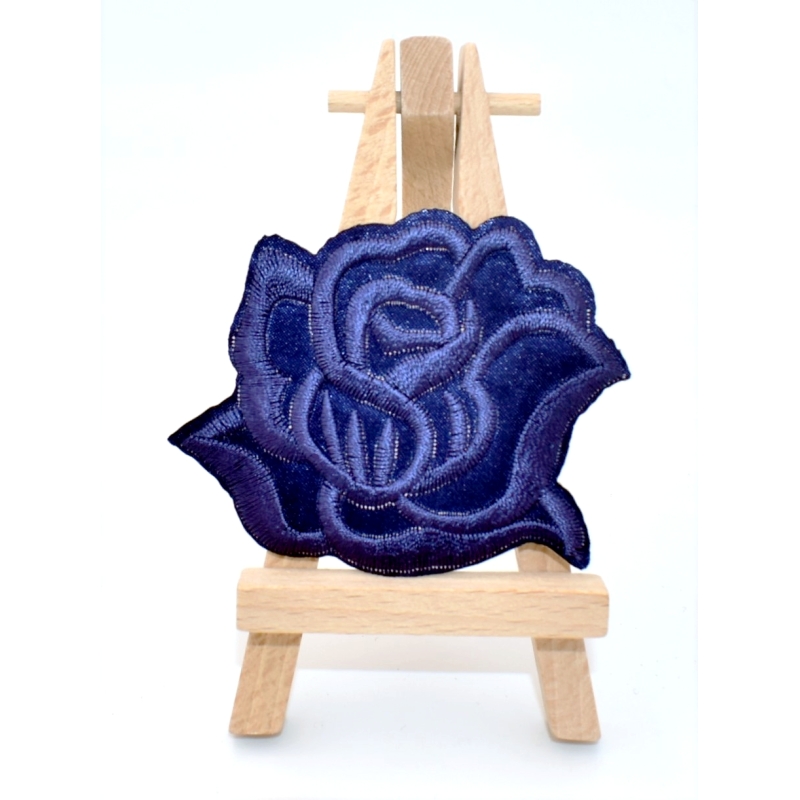 XL-Patch Lotus Fleur Fleur Rose Bleu Fleur Floral Écusson Application