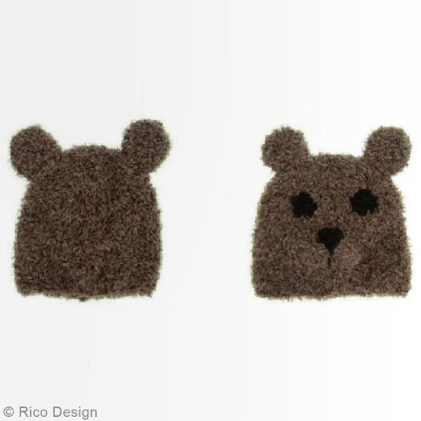 Kit Rico Design - Bonnet à tricoter - Ours - Marron - Photo n°3