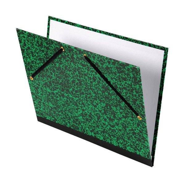 Chemise carton à rubans Canson - Annonay - Vert marbré - 32 x 45 cm - Photo n°1