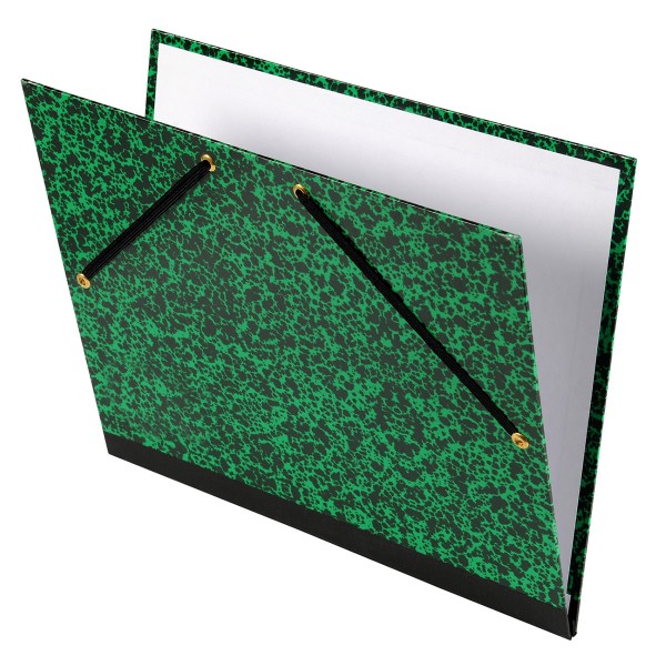 Chemise carton à rubans Canson - Annonay - Vert marbré - 37 x 52 cm - Photo n°1