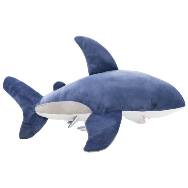 Vidaxl Requin En Peluche 200 Cm Bleu Et Blanc - Photo n°2