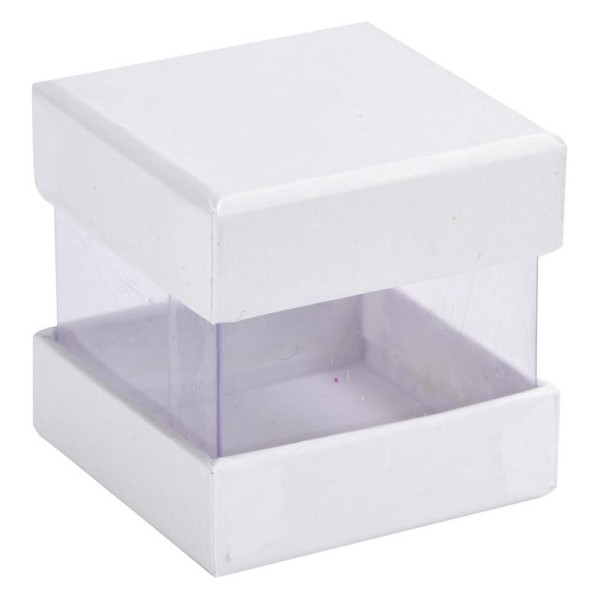 Mini boîtes cubes x6 blanc - Photo n°1