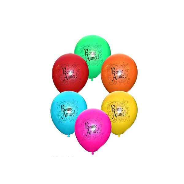 Ballons Bonne Année (x10) assorti - Photo n°1