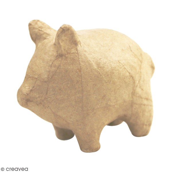 Cochon en papier mâché - 7 cm - Photo n°1