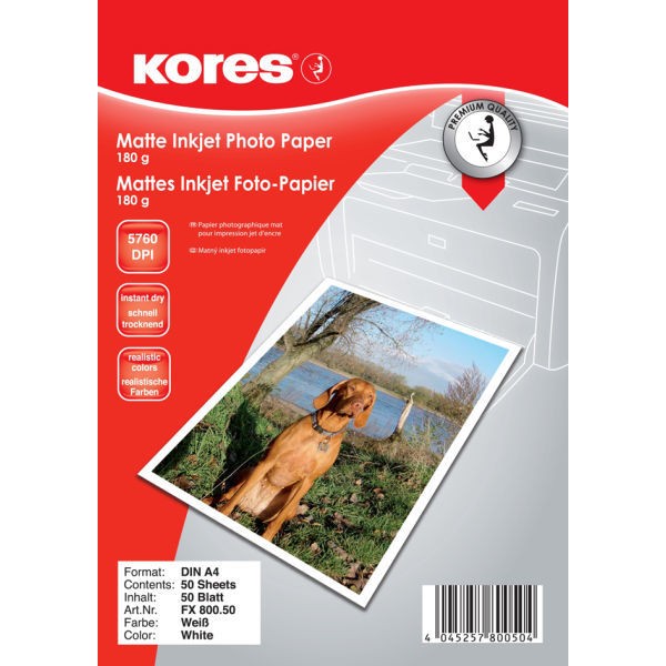 Papier photo, format A4, 180 g/m2, mat - Photo n°1