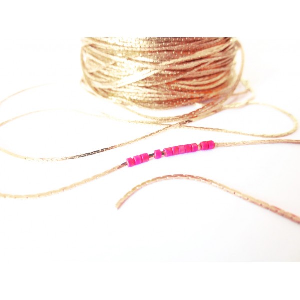 1m x Chaine extra-fine Serpentine 0.8mm OR ROSE (ROSE GOLD) - Photo n°1